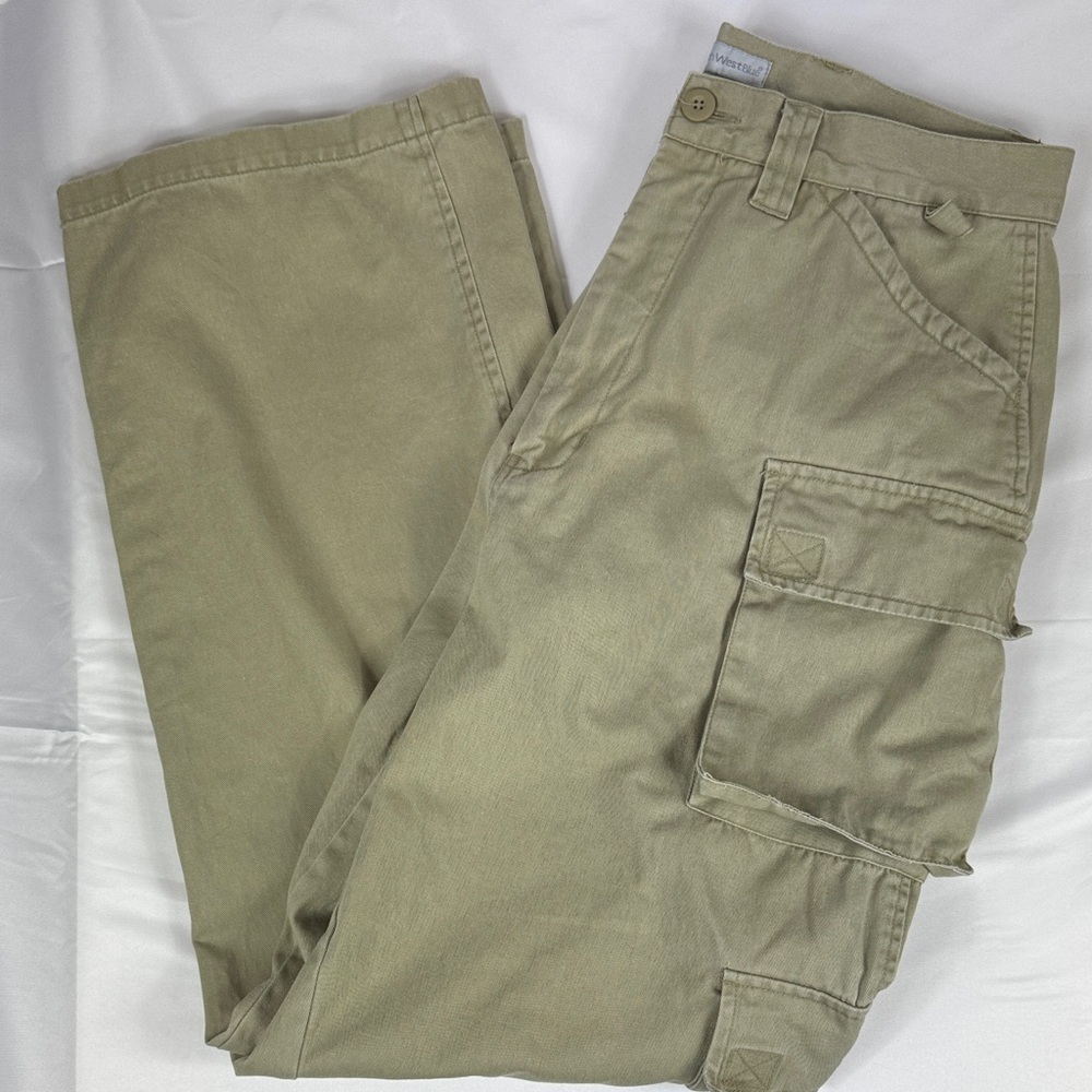 North West Blue Men's Khaki Cargo Pants - Picture 1 of 6